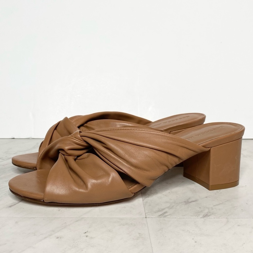 Rebecca Allen Twist Brown Leather Sandal 9